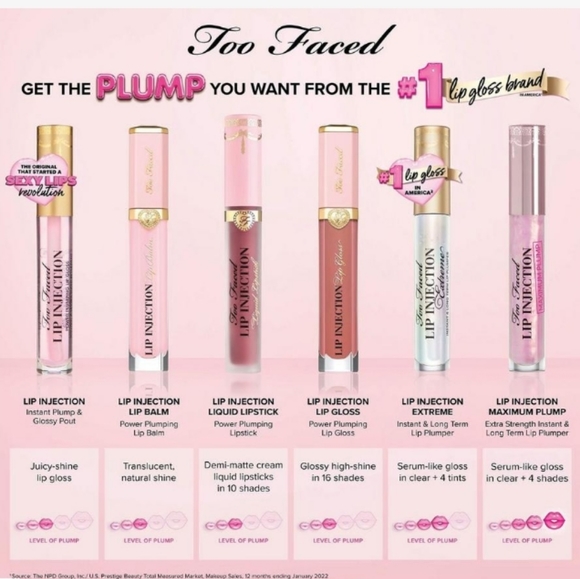 NIB Too Faced Lip Injection Liquid Lipstick in Big Lip Energy - Picture 6 of 10